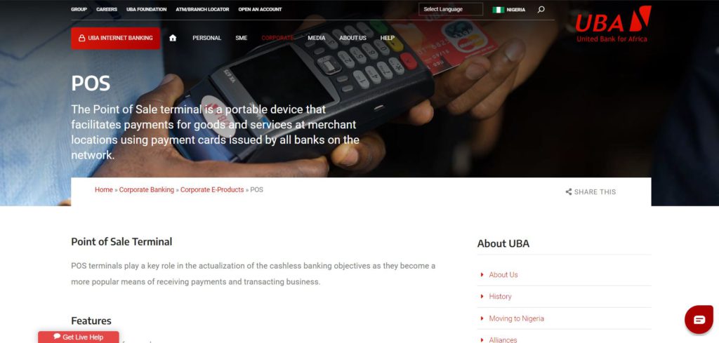 UBA POS machine