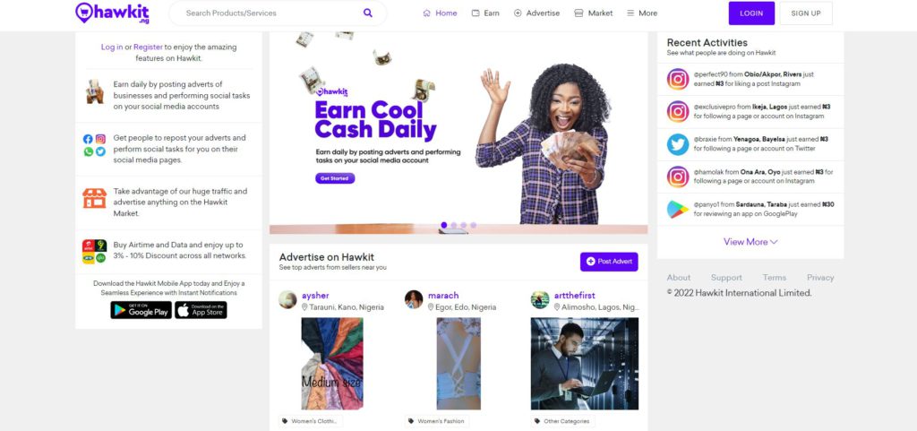 How To Earn Money From Hawkit App